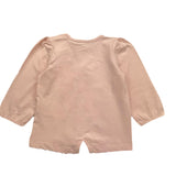 Name.It Shirt Girocollo Tinta Unita Con Stampa Rosa Per Neonata