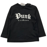 JOHN RICHMOND shirt girocollo tinta unita con stampa in contrasto Nero per Neonato RIA25097TS NERO JOHN RICHMOND 