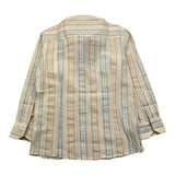 Emanuel Pris – Elfenbeinfarbenes, gestreiftes Langarmshirt für Neugeborene