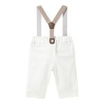Mayoral Pantalone tinta unita con Bretelle Bianco per Neonato 1561X BIANCO MAYORAL 