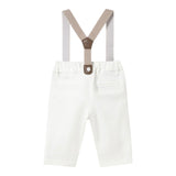 Mayoral Pantalone tinta unita con Bretelle Bianco per Neonato 1561X BIANCO MAYORAL 