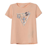 Guess T-Shirt Tinta Unita con Stampa E Paillettes per Bambina K5RI16K6YW4 PESCA GUESS 