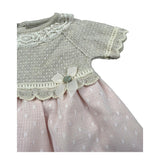 Paz Rodriguez Set Abito Tinta Unita Mezza Manica per Neonata 004122622 ROSA PAZ RODRIGUEZ 