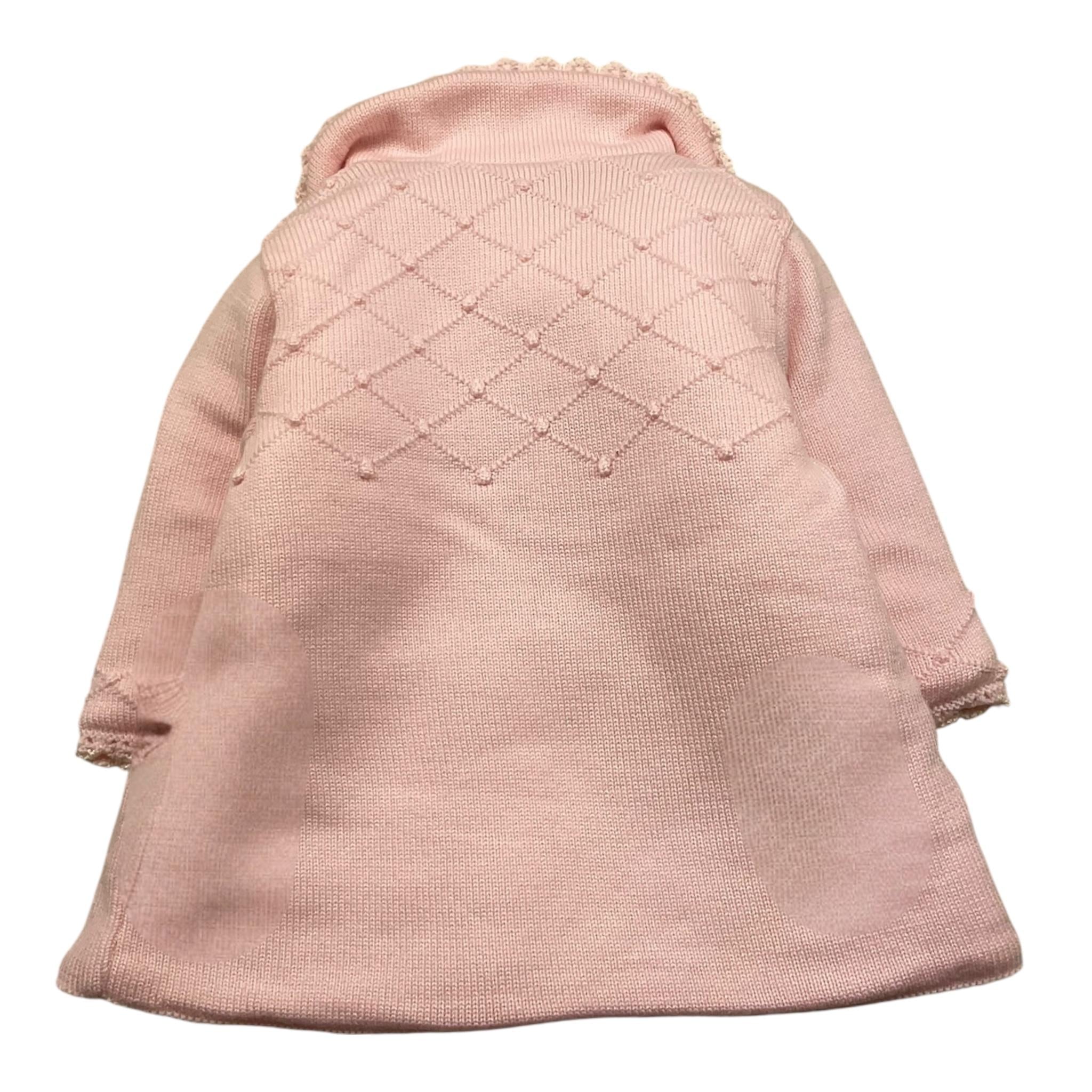 PAZ RODRIGUEZ cappotto tinta unita con colletto e ricami Rosa per Neonata 009111881 ROSA PAZ RODRIGUEZ 