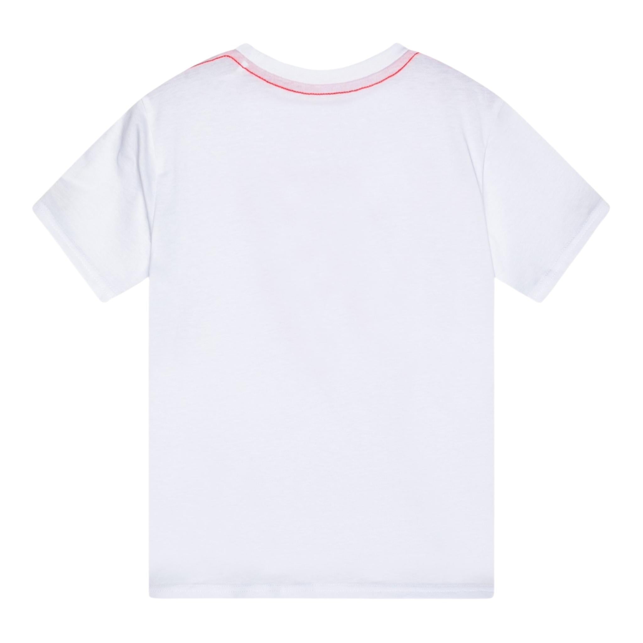 Guess T-Shirt Tinta Unita con Stampa per Neonato N73I55K8HM0NX BIANCO GUESS 
