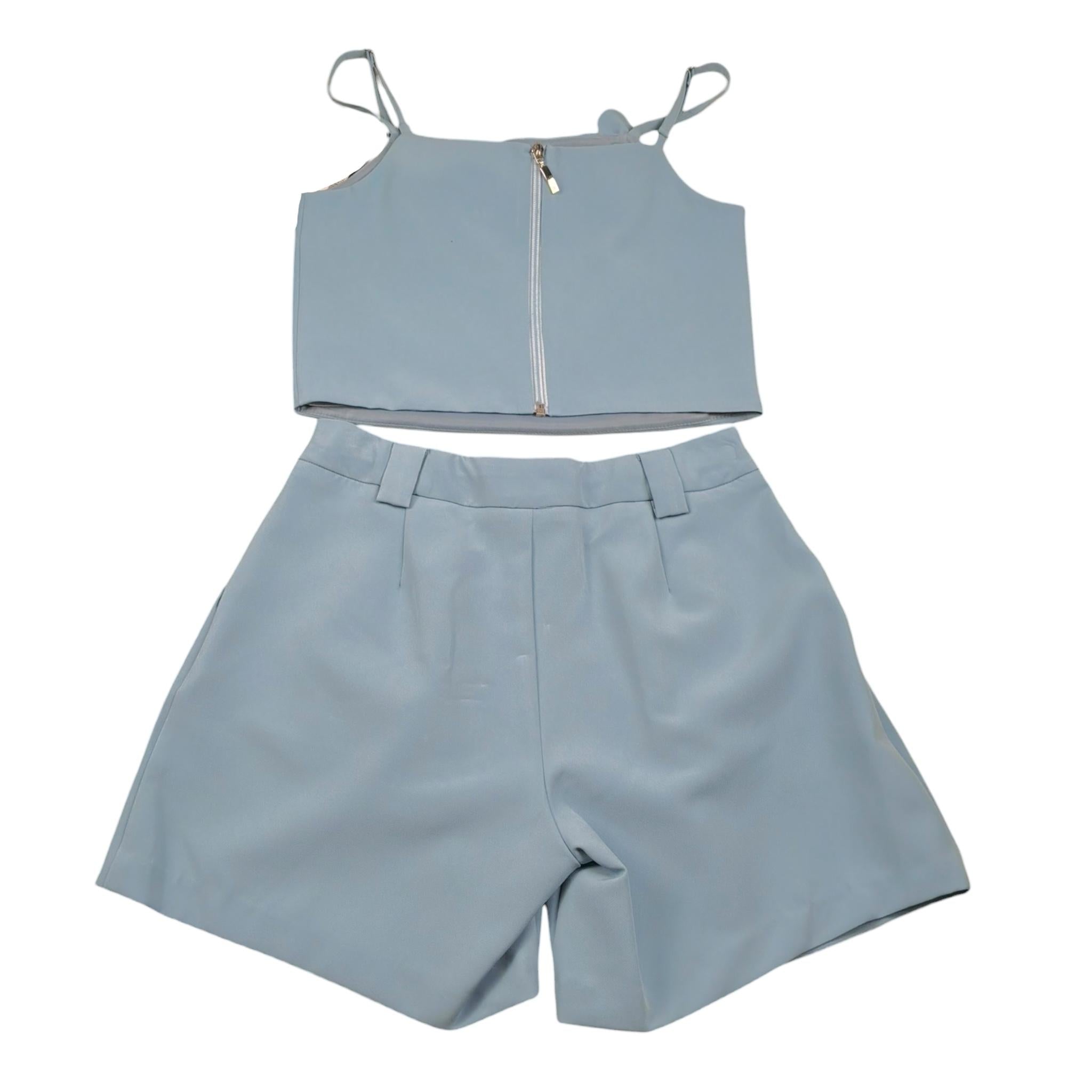 Fun & Fun Completo 2 Pezzi Body-Short Bicolore per Bambina FCJSO1112 AZZURRO FUN & FUN 