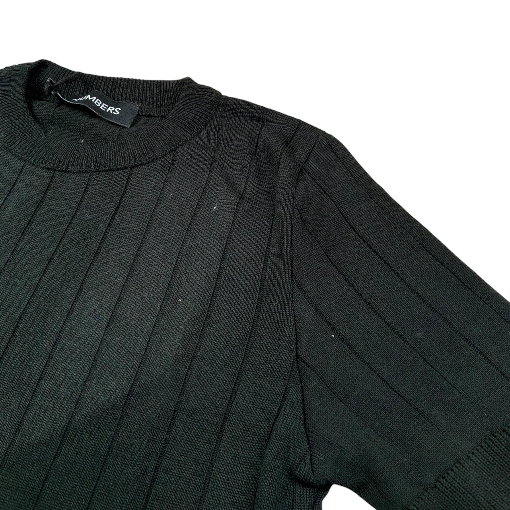 Numbers T-Shirt Girocollo In Filo Tinta Unita per Bambino FIL07 NERO NUMBERS 