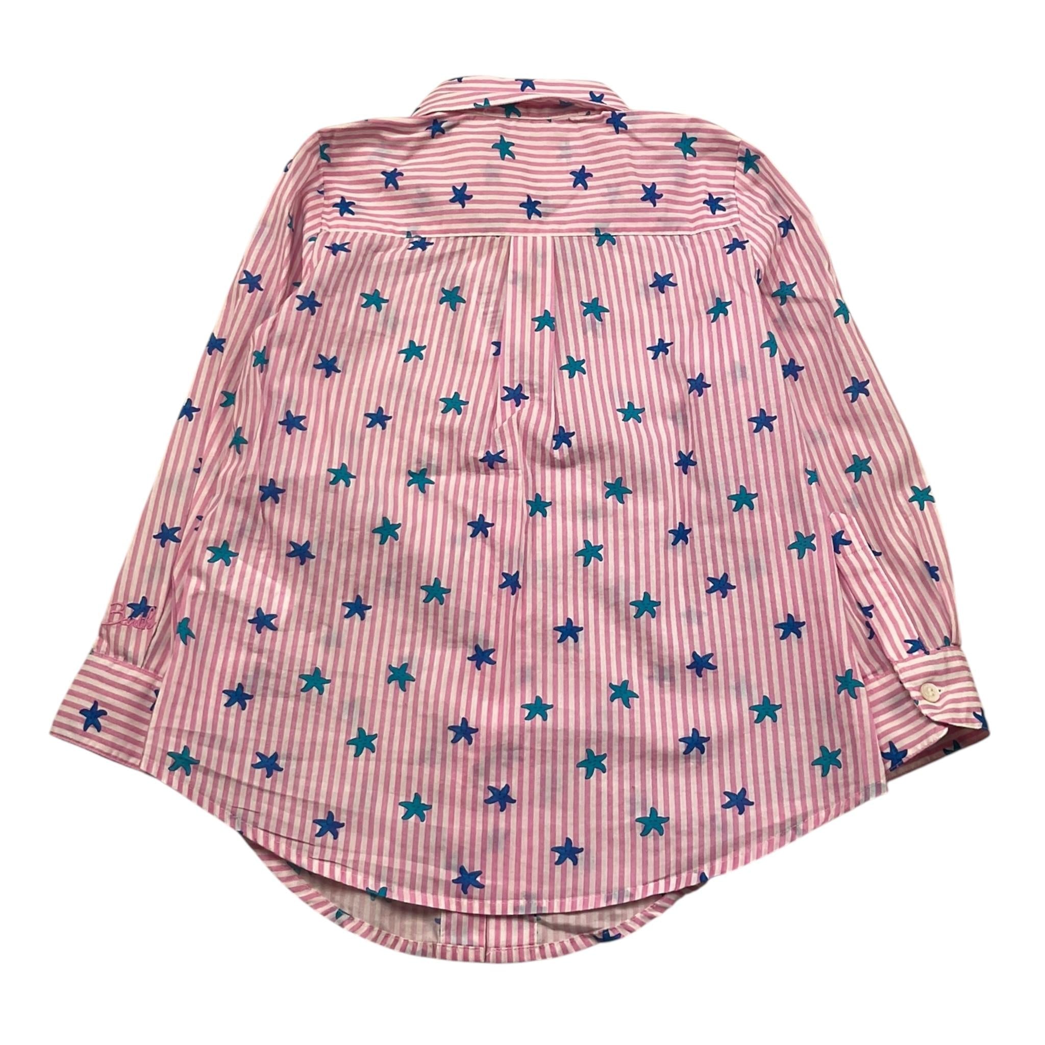 Saint Barth Camicia Bicolore con Fantasia A Righe per Bambina BRIG003XX BIANCO/ROSA SAINT BARTH 