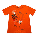 Yours T-Shirt Girocollo Tinta Unita Con Stampa In Contrasto Arancione Per Bambino
