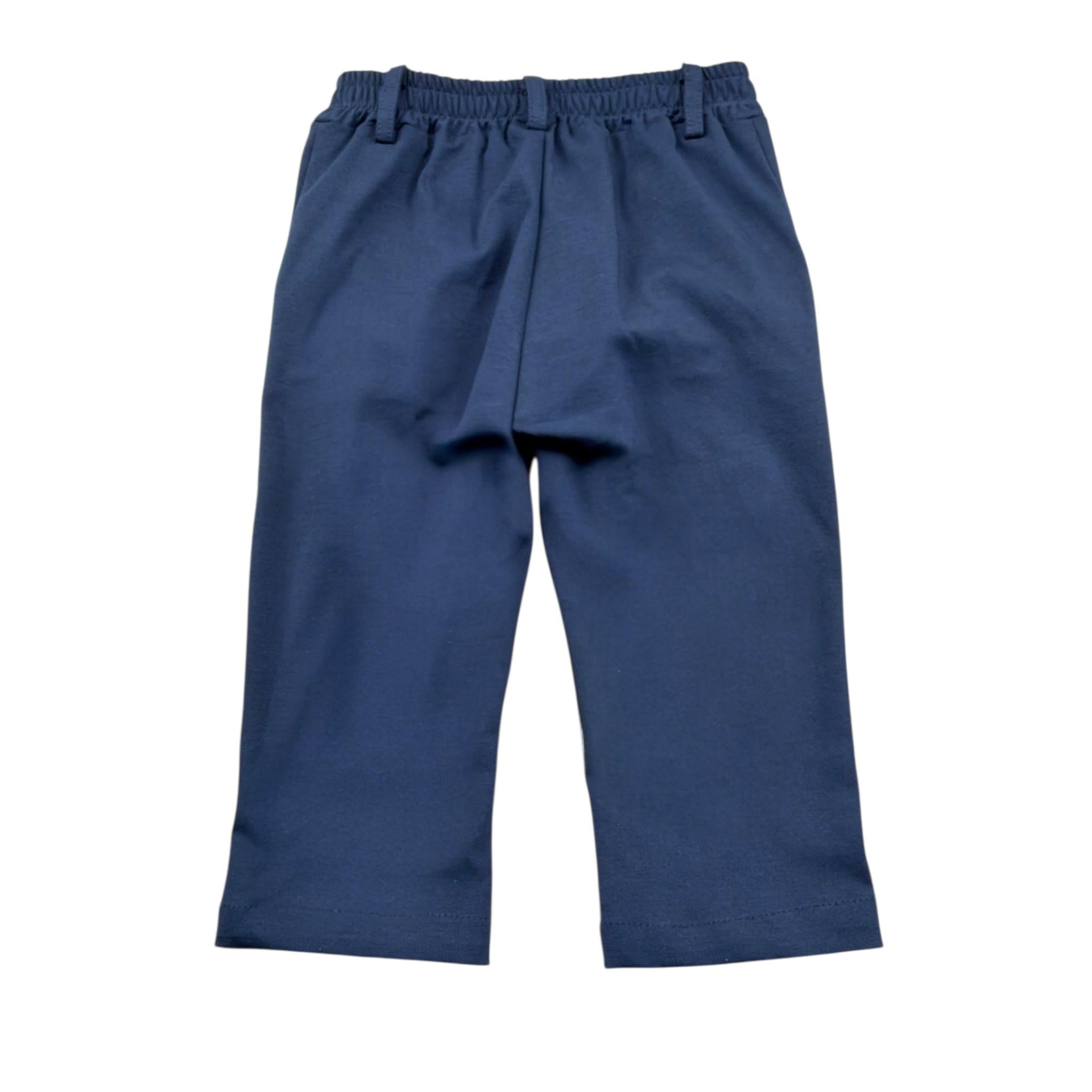 Le Bebe' Pantalone Tinta Unita con Elastico In Vita per Neonato LBB5364 BLU LE BEBE' 