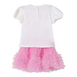 Liu Jo Completo 2 Pezzi T-Shirt-Gonna per Neonata HA5033X BIANCO/ROSA LIU JO 