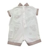 Le Bebe' Pagliaccetto Tinta Unita con Stampa per Neonato LBB4906 BIANCO LE BEBE' 