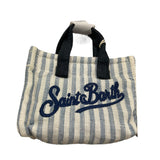 Saint Barth Ciondolo Mini Borsa Fantasia A Righe con Logo per Bambina KEYB002 BLU SAINT BARTH 
