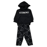 ICEBERG completo 2 pezzi felpa-leggins Nero per Bambina COMICE5356B NERO ICEBERG 