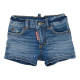 Dsquared2 Bermuda tinta unita In Denim Azzurro per Bambino DQ00WGJX AZZURRO DSQUARED2 