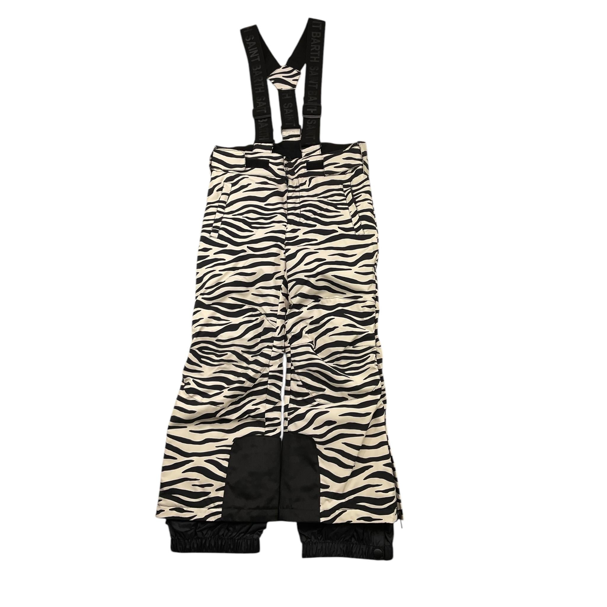 SAINT BARTH salopette da neve bicolore con fantasia zebrata Bianco/nero per Bambina SNN0001 BIANCO/NERO SAINT BARTH 