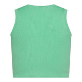 Liu Jo Einfarbiges geripptes Tanktop mit Rundhalsausschnitt Grün für Mädchen