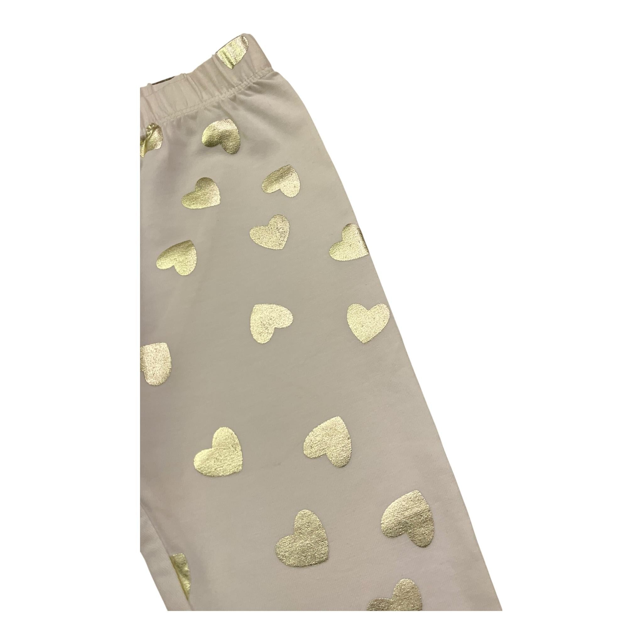 To Be Too Leggins Tinta Unita con Fantasia per Neonata JFJ BIANCO TO be too 