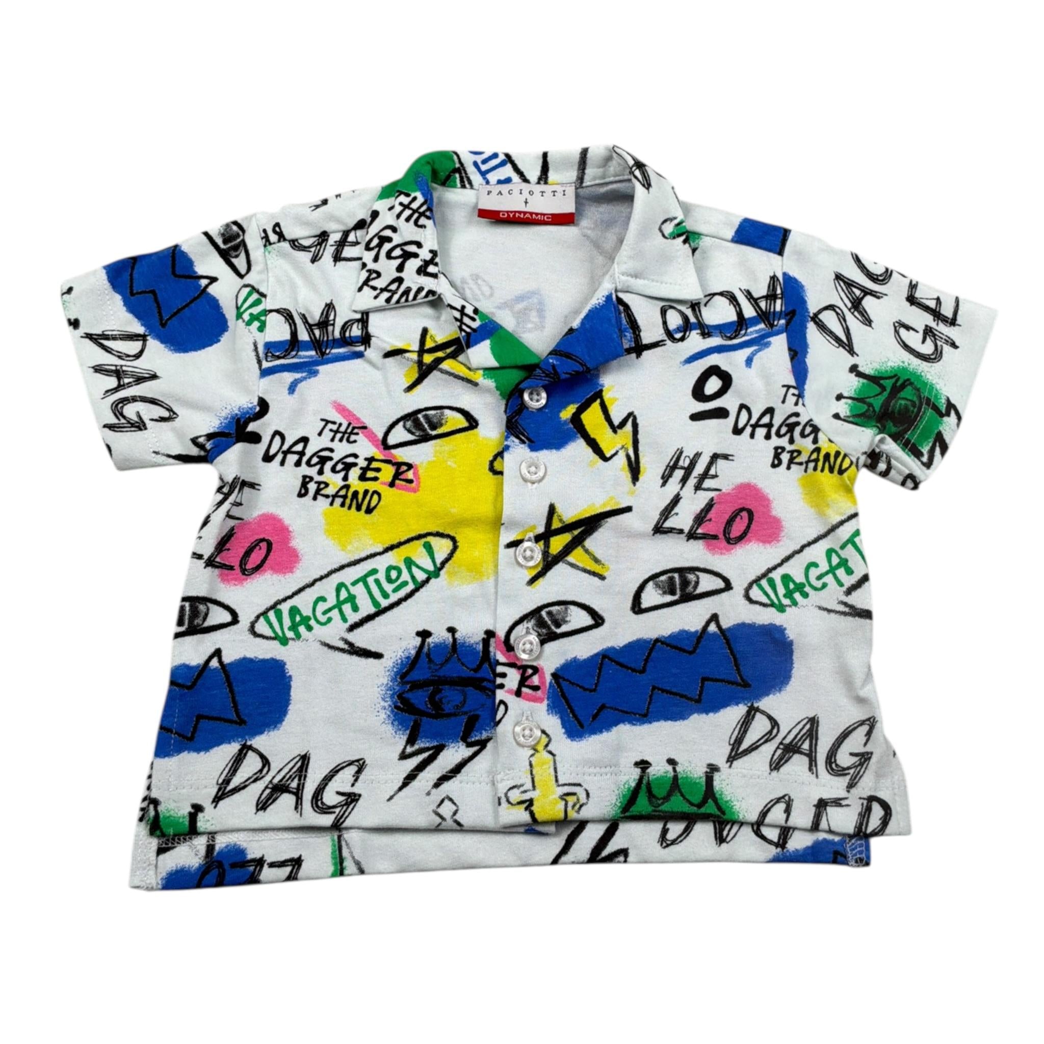 Cesare Paciotti Camicia Mezza Manica tinta unita Stampe Bianco per Bambino CMP5101BX BIANCO CESARE PACIOTTI 