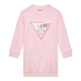 GUESS abito girocollo tinta unita con logo Rosa per Neonata K3YK25KA6R3N ROSA GUESS 