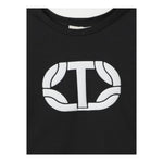 TWINSET shirt girocollo tinta unita con stampa Nero per Bambina 242GJ2032 NERO TWINSET 