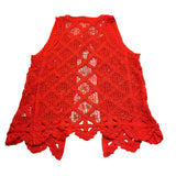 Met giletTinta Unita Giromanica Traforato per Bambina ME275 ARANCIONE MET 