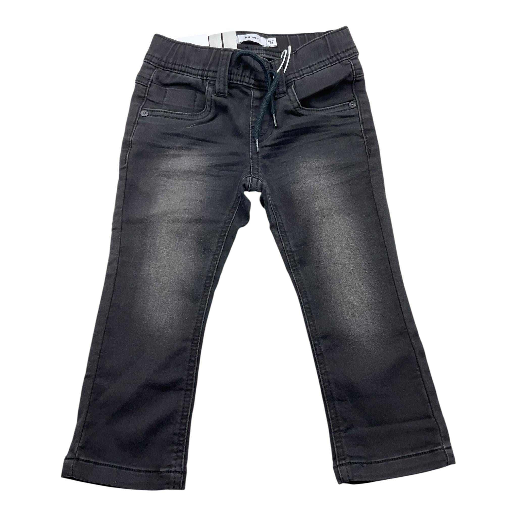 NAME.IT jeans morbido tinta unita con elastico in vita Nero per Neonato 13185213 NERO NAME.IT 