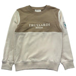 Trussardi Felpa Chiusa Girocollo Tinta Unita per Bambino TBP26158FE BEIGE TRUSSARDI 