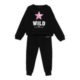 JOHN RICHMOND completo 2pz felpa- pantalone bicolore Nero per Bambina RGA24124CFXXX NERO JOHN RICHMOND 