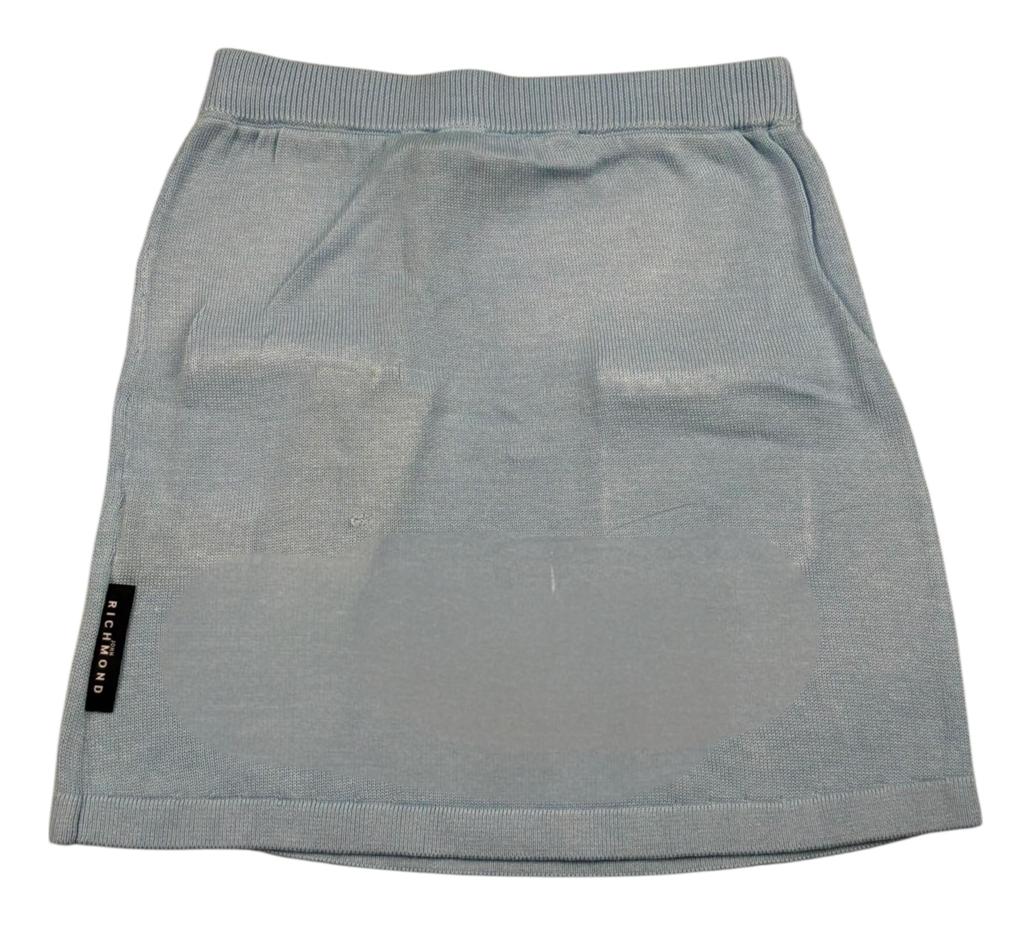 John Richmond Gonna In Maglia Tinta Unita con Applicazioni per Bambina RGP26188GO AZZURRO JOHN RICHMOND 