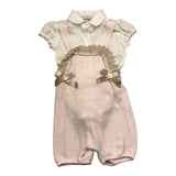 Colori Chiari Completo 2 Pezzi Camicia-Salopette Rosa Per Neonata