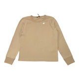 K-WAY shirt girocollo tinta unita con logo Beige per Bambino K8138CWX BEIGE K-WAY 