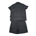 John Richmond Completo 2 Pezzi Camicia-Bermuda Tinta Unita per Bambino RBP26213CL NERO JOHN RICHMOND 