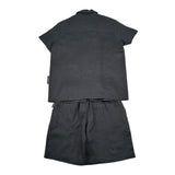 John Richmond Completo 2 Pezzi Camicia-Bermuda Tinta Unita per Bambino RBP26213CL NERO JOHN RICHMOND 