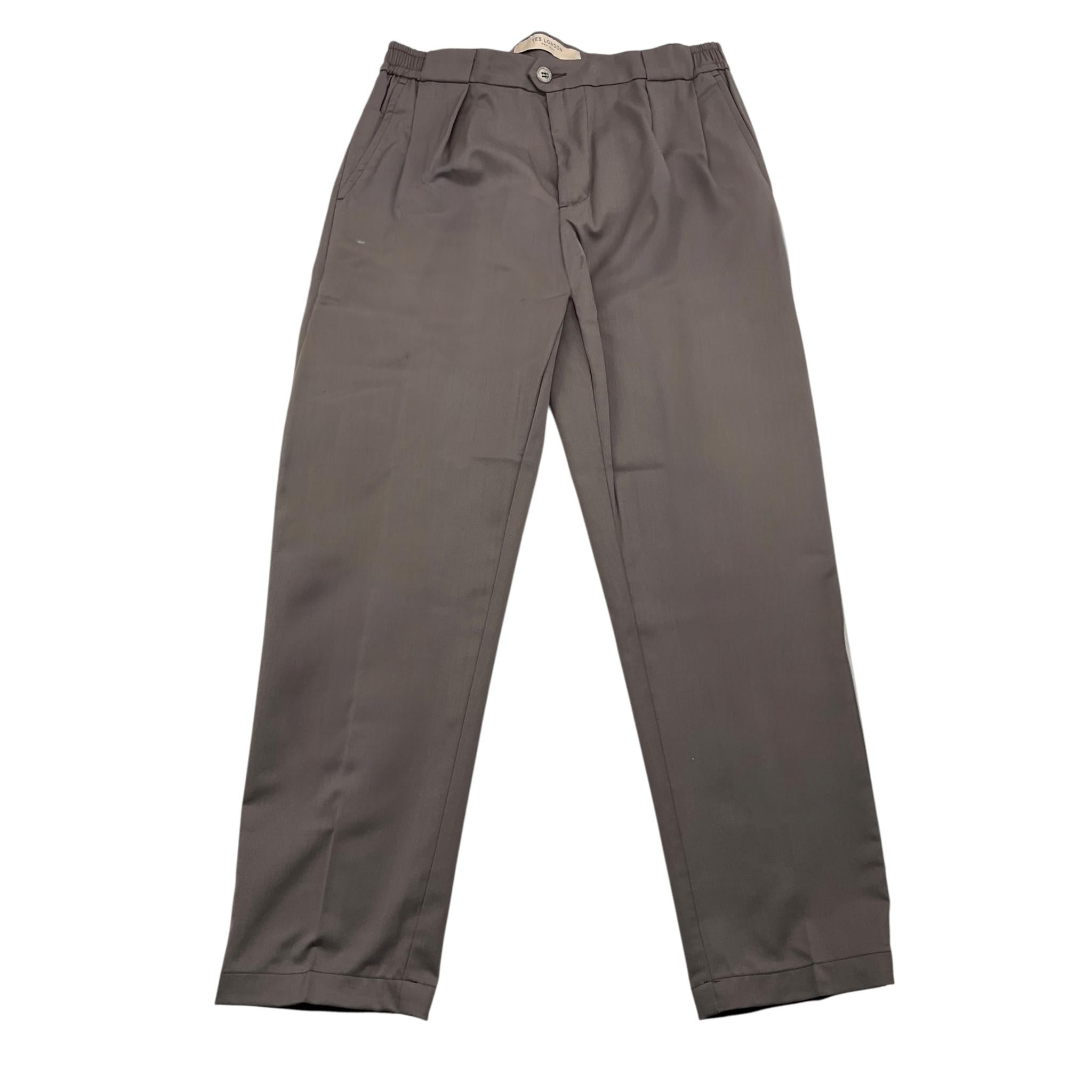 YES LONDON pantalone tinta unita con elstico in vita Fango per Bambino JR3049 FANGO YES LONDON 