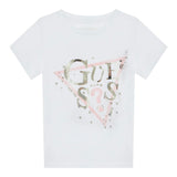 Guess T-Shirt Tinta Unita con Stampa per Bambina K5RI00K6YW BIANCO GUESS 