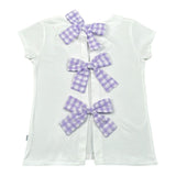 Magil T-Shirt Tinta Unita con Fiocchi per Bambina HN26121 BIANCO MAGIL 