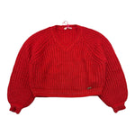 LIU JO maglia girocollo tinta unita Rosso per Bambina GF3234 ROSSO LIU JO 