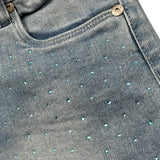 Sarabanda Short Tinta Unita con Girovita Regolabile per Bambina 08318 AZZURRO SARABANDA 