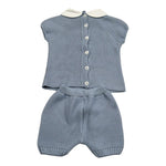 Juliana Completo 2 Pezzi T-Shirt-Culotte Tinta Unita per Neonato 25074 AZZURRO POLVERE JULIANA 