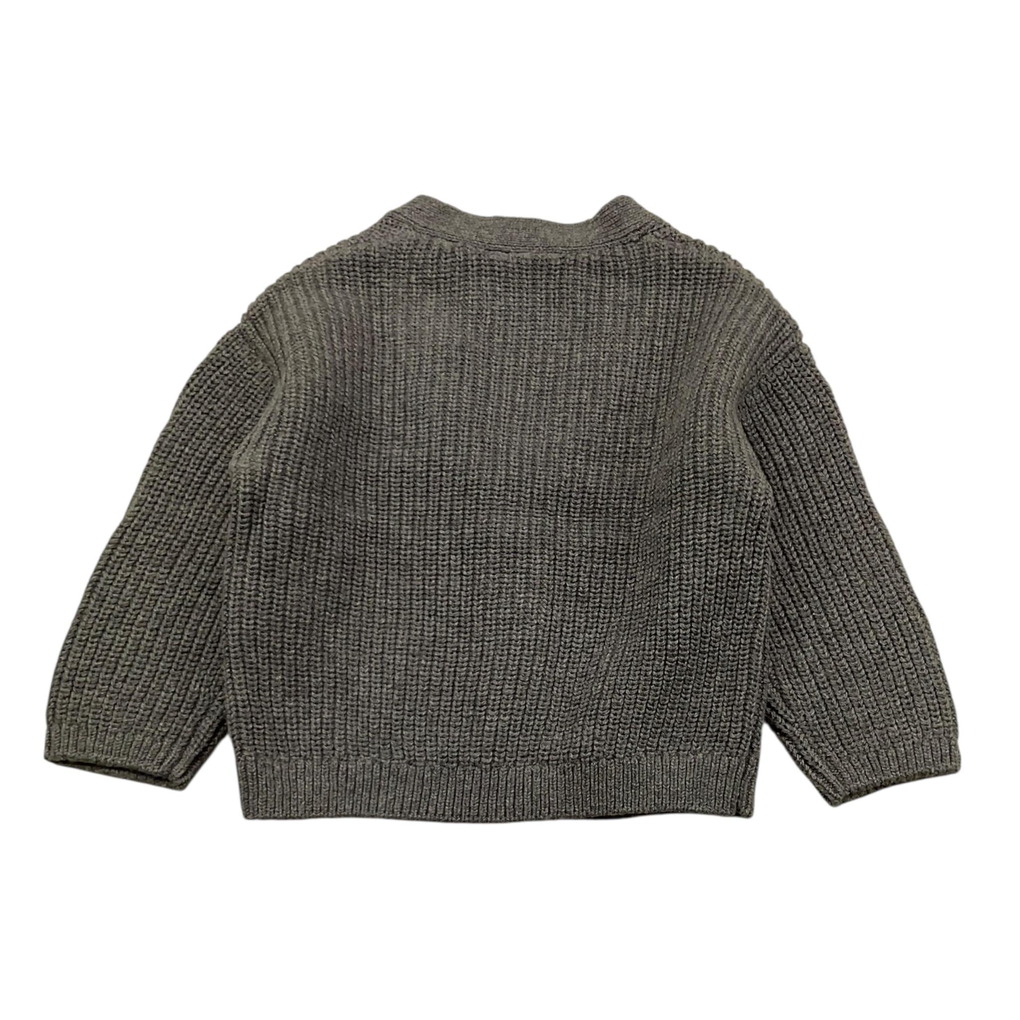 MINI BANDA cardigan tinta unita con bottoni Grigio per Neonato 37650 GRIGIO MINI BANDA 