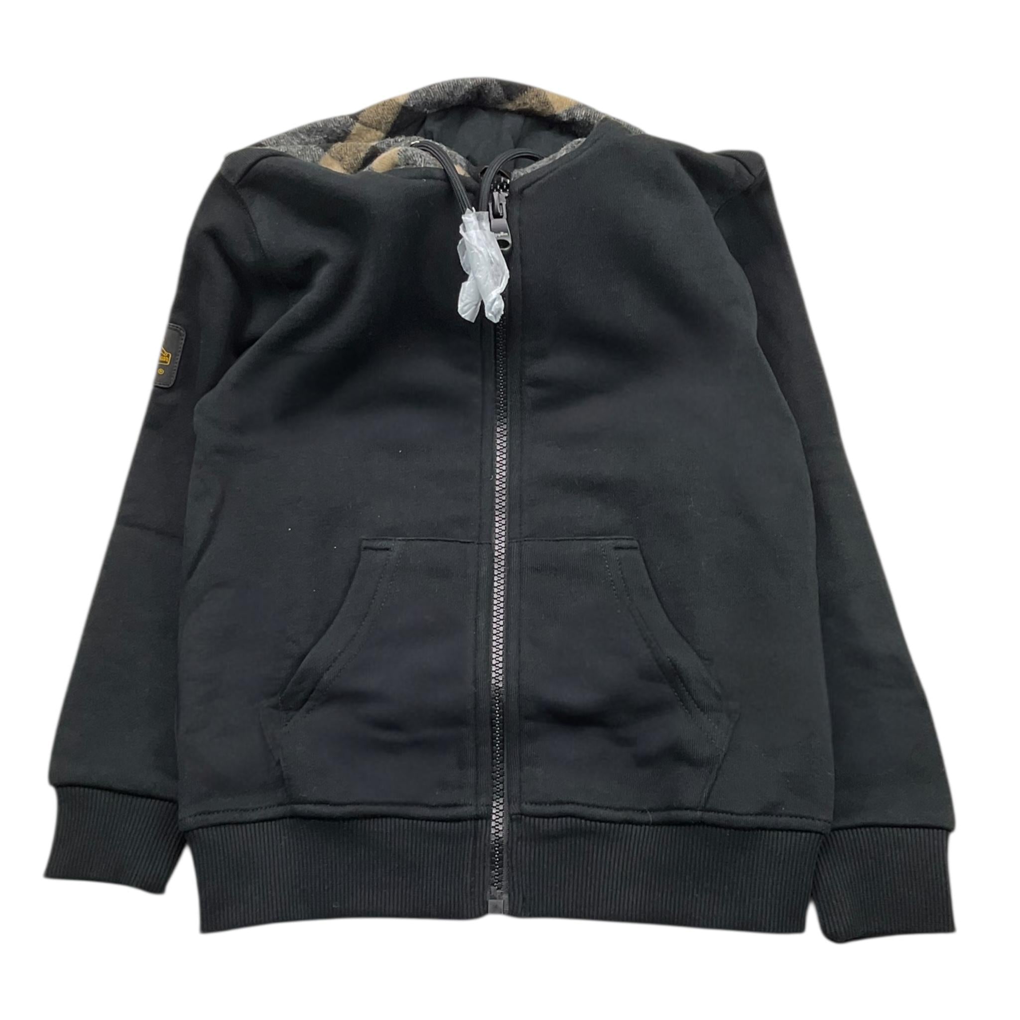 REFRIGIWEAR felpa tinta unita con cappuccio in contrasto e zip Nero per Bambino RW350 NERO REFRIGIWEAR 