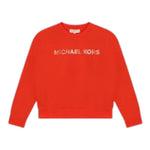 MICHAEL KORS felpa girocollo tinta unita con stampa Arancione per Neonata R30149N ARANCIONE MICHAEL KORS 
