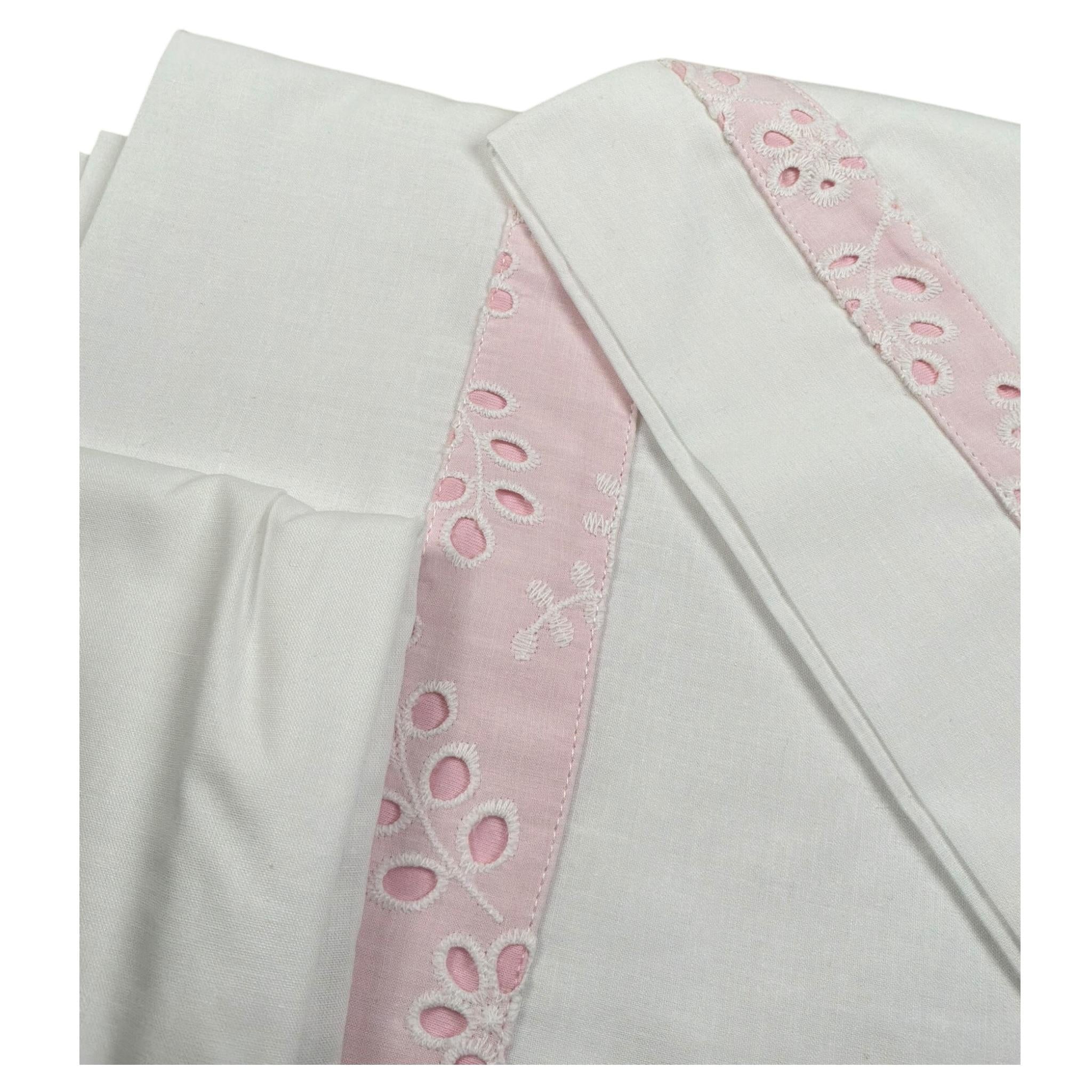 Baby Vip Set Lenzuola 3 Pezzi  per Neonata T1382 BIANCO BABY VIP 