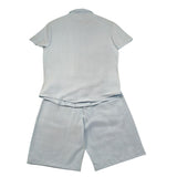 Daniele Alessandrini Completo 2 Pezzi Camicia-Bermuda Tinta Unita per Bambino 1236C00230 AZZURRO DANIELE ALESSANDRINI 