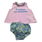 Saint Barth Completo 2 Pezzi Camicia-Culotte per Neonata ABBIE ROSA SAINT BARTH 