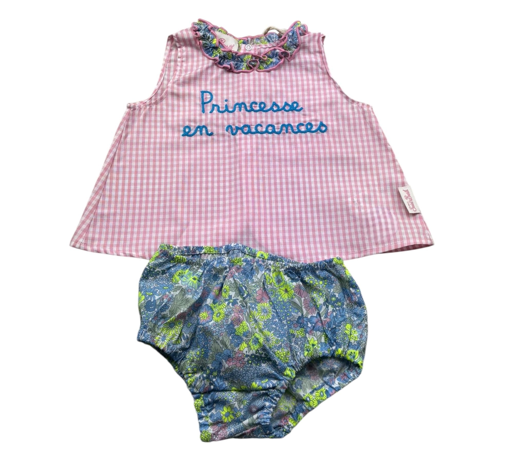 Saint Barth Completo 2 Pezzi Camicia-Culotte per Neonata ABBIE ROSA SAINT BARTH 