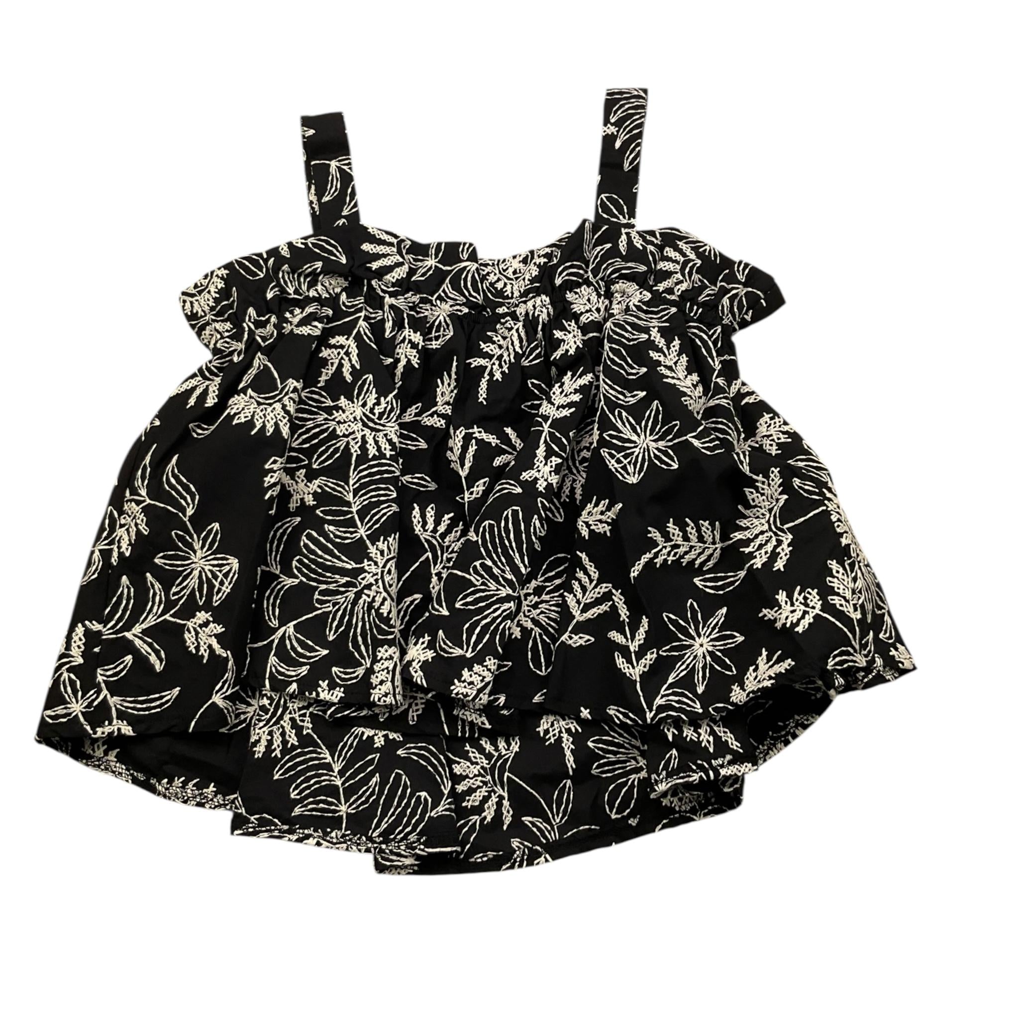 Dixie Top Tinta Unita con Ricami In Contrasto per Bambina CC22084G74 NERO DIXIE 