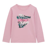 GUESS shirt girocollo tinta unita con stampa Rosa per Neonata K4RI00K6YW4 ROSA GUESS 