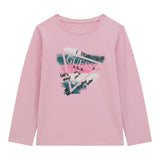 GUESS shirt girocollo tinta unita con stampa Rosa per Neonata K4RI00K6YW4 ROSA GUESS 